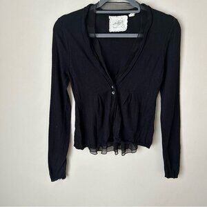 Anthropologie Black Cardigan Sweater